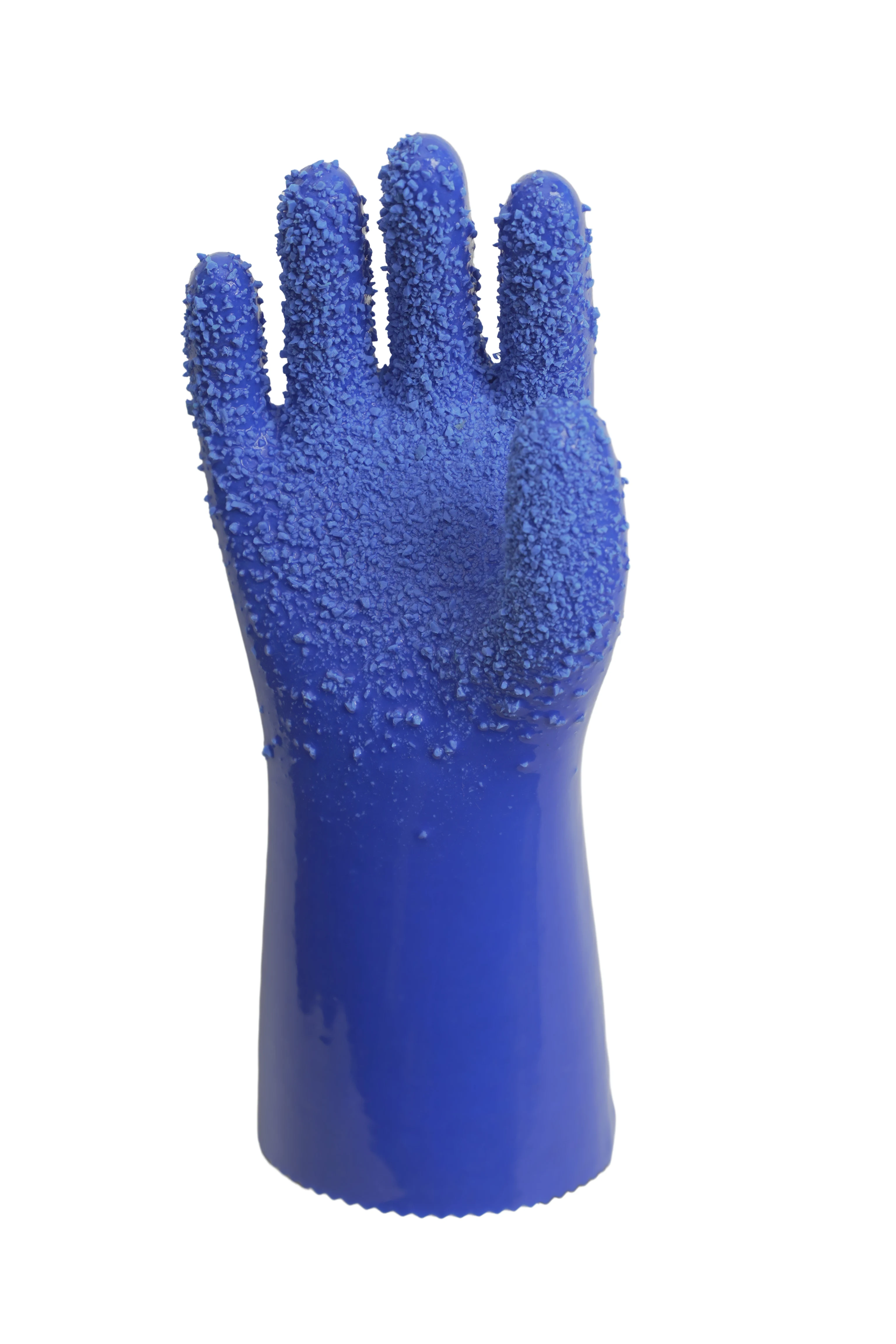 Seamless cotton liner PVC coating ,ultra oil and chemical durable PVC safety glove, with anti-slip dots on palm