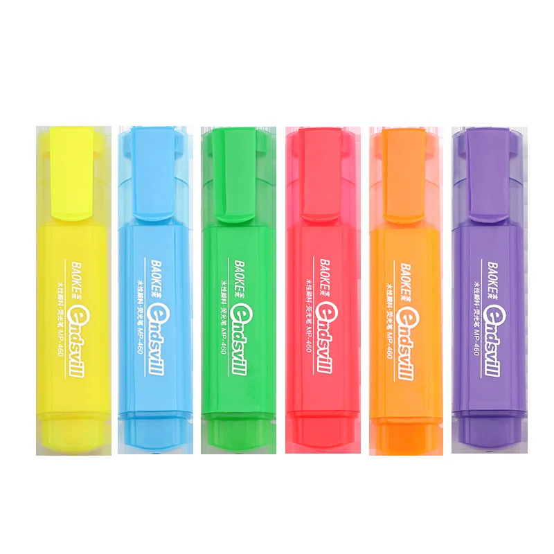High Quality Student Stationery Office Stationery High Lighting Fluorescent Marker Pen Multi-Color Highlighter Pen