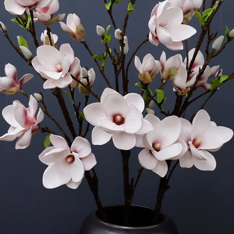 K020823 Pu feel large magnolia artificial flower Simulated magnolia flowers