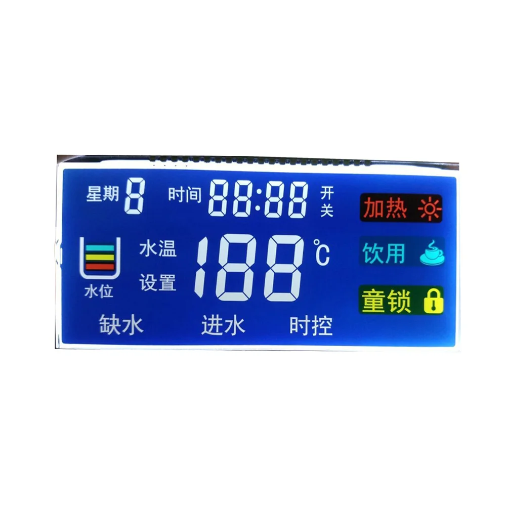 Large dimension 7 segment tn mono fuel dispenser lcd display