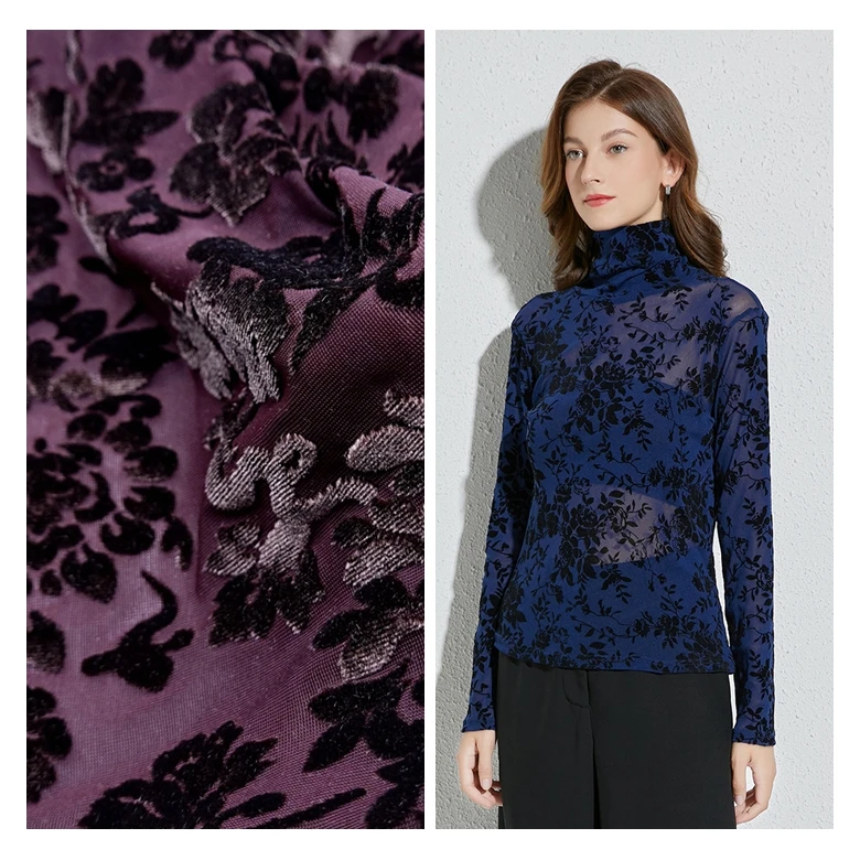 Лидер продаж стрейчевая трикотажная ткань из полиэстера и нейлона бархатная для