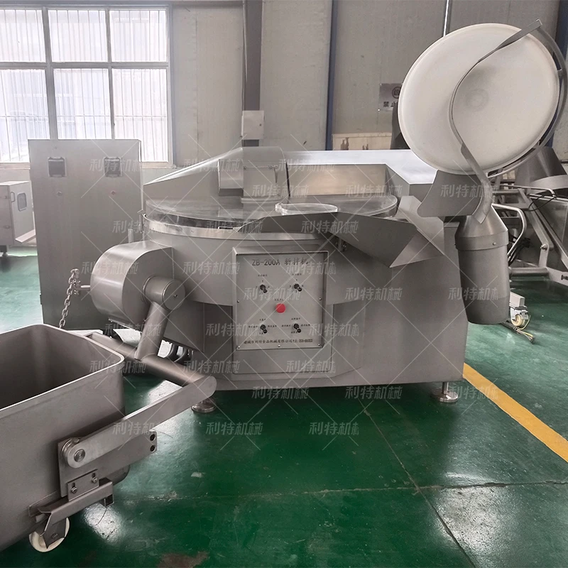 Sausage Carne 80l 200l Meet Produttori Mince Meat Grinder Mixer 25kw 20kw Motor For Bowl Cutter Machine