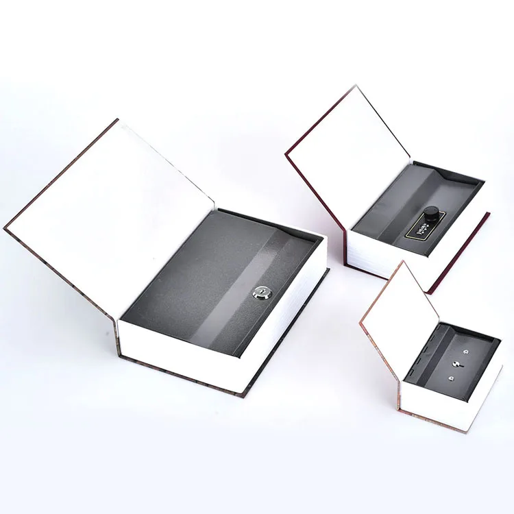 Accept custom Book Safe Metal Security key type cash drop saving money bank box