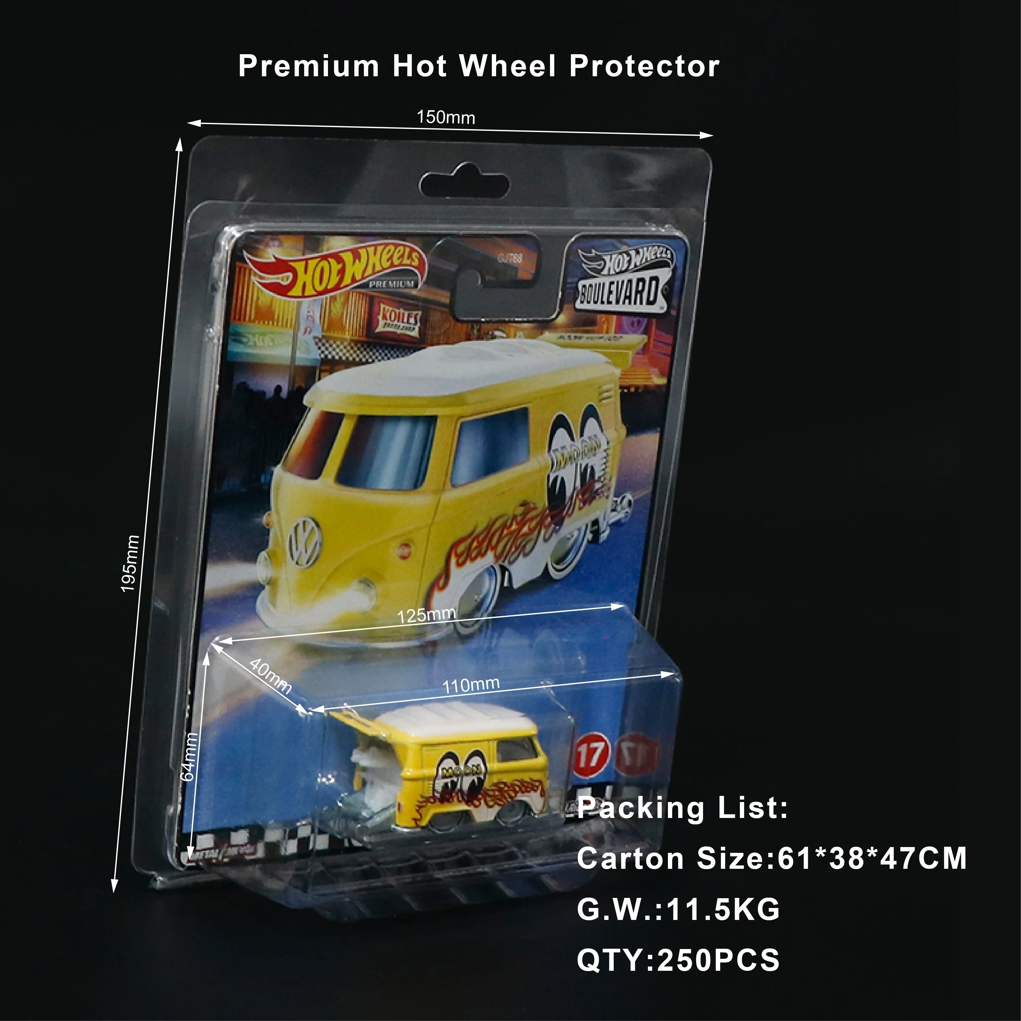 1/64 Hot Wheels Clamshell Case Protector For Hot Wheels Premium Custom Clear Display Case For Hot Wheels Toy Cars
