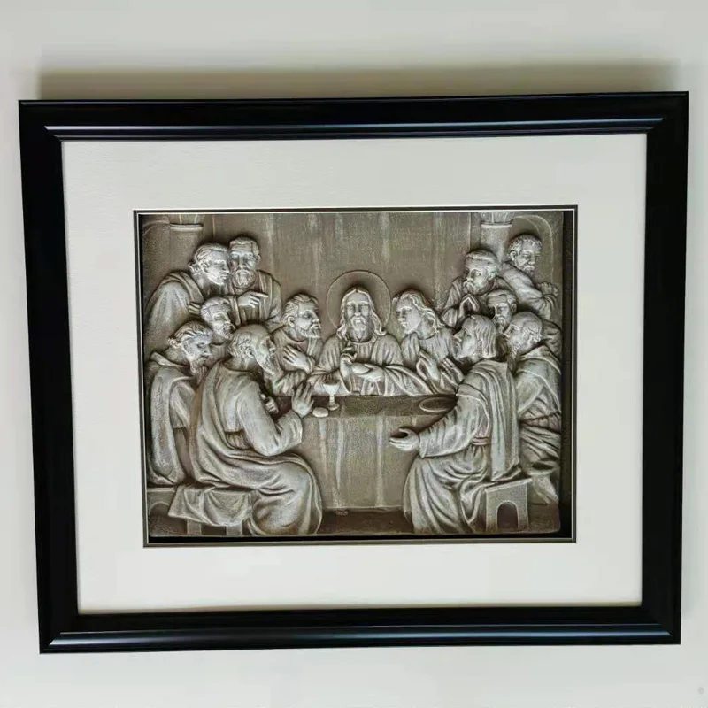 Religioso cudros ultima cena guadalupe religious familia Jesus cross mary last supper  wall arts framed 3d mat board air parcel