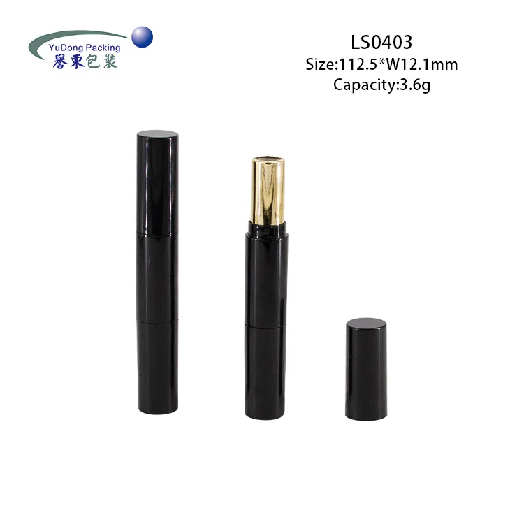 Wholesale cosmetic packaging design abs double side lipstick tube