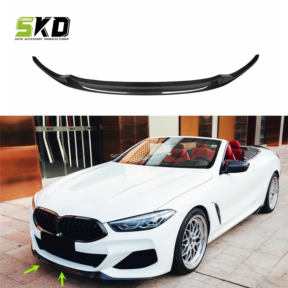 850I Style Dry Carbon Fiber Front Bumper Lip For BMW 8 SERIES G14 2020-on Front aero Kit