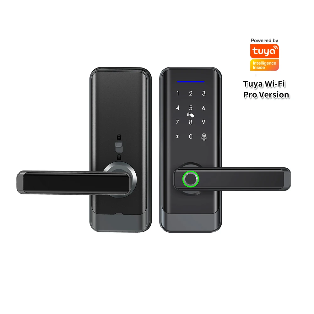 SMARTEK 2022 Newest A233 Smart App Fingerprint Digital Code Card Locks Electronic Waterproof Mortise Wi-Fi Smart Tuya Door Lock