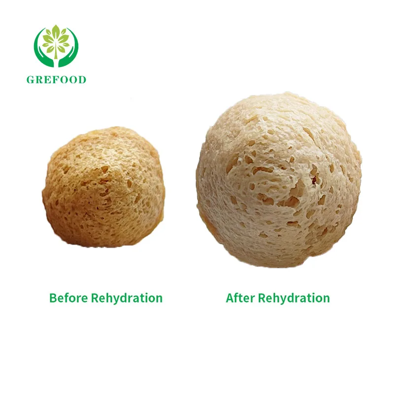 TVP meatballs low fat texture soy protein HALAL textured vegetable protein chunk rich fiber plant meat FREE SAMPLE Soya protein