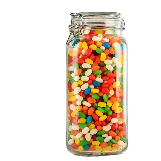 Modern 3L Airtight Glass Canister Storage Jar Set for Food Condiments Beverages School & Wedding Use with Lids