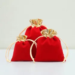 Wholesale High grade flannelette bag velvet bag jewelry gift storage bag support customized logo