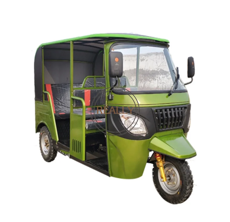 Auto Adult Electric Tricycle Gas Powered Motor Tricycle Tuk Tuk with Rooff