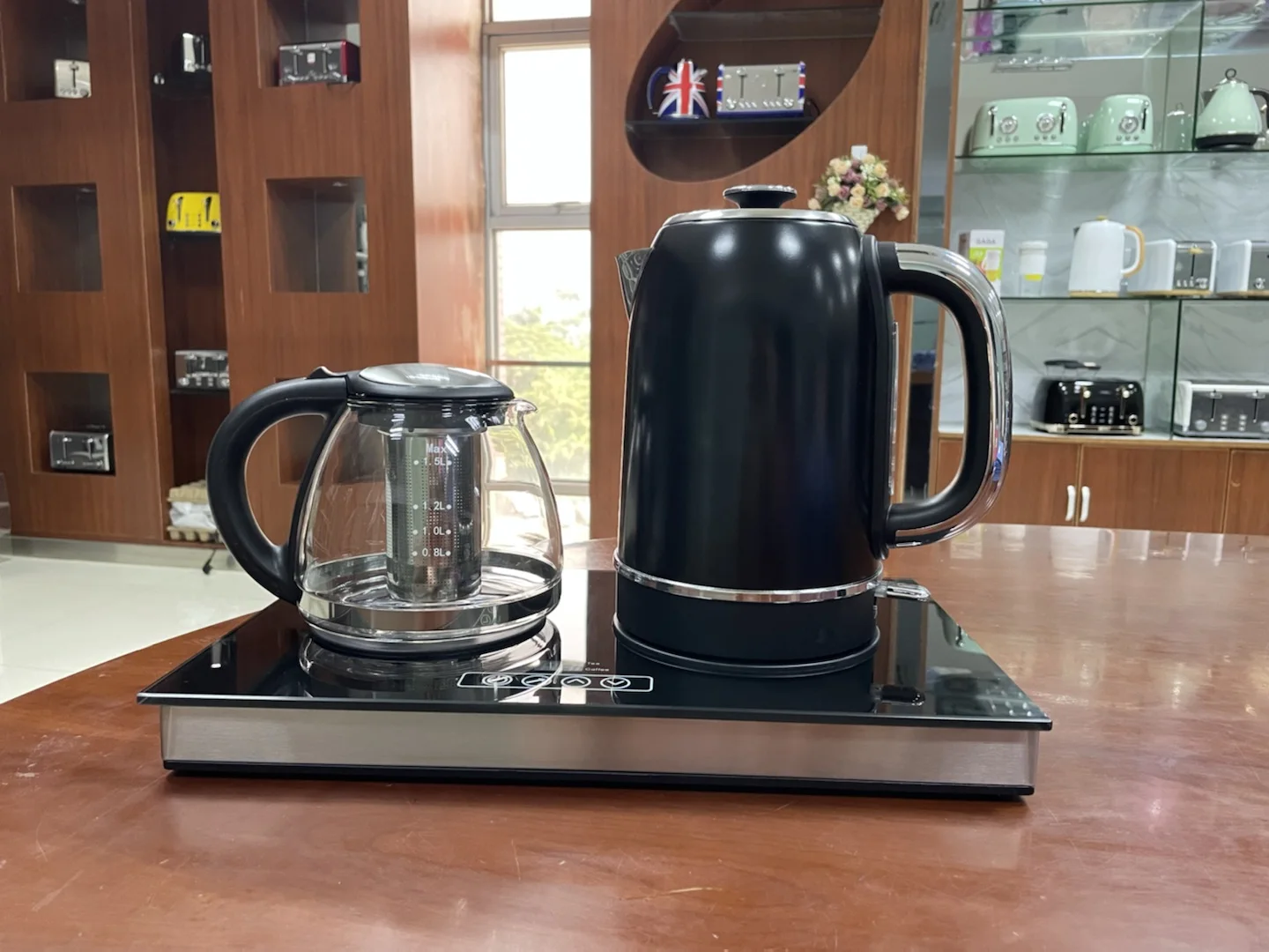 High Quality Electric Tea Maker Set   tea pots & kettles  CE/CB/ETL Approved Coffee & Tea Tray Set