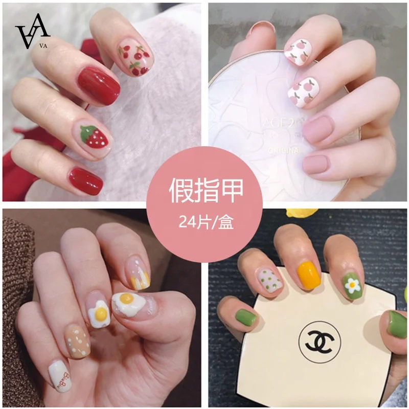wholesale luxury  R001-R050  short artificial fingernails nail press ons  fake nail