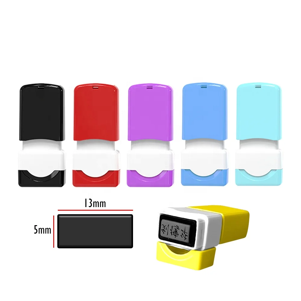 Mini photosensitive flash fabric clothes kids name stamp for clothing 3 models