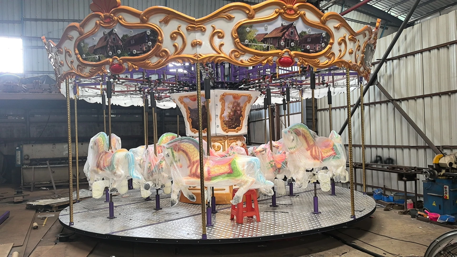 Amusement park Double carousel Carousel for sale