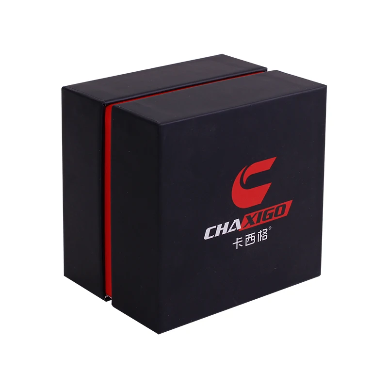 Luxury OEM Reusable Cardboard Carton Biodegradable base lid fashion watch products black rose gold foil box gifts boxes