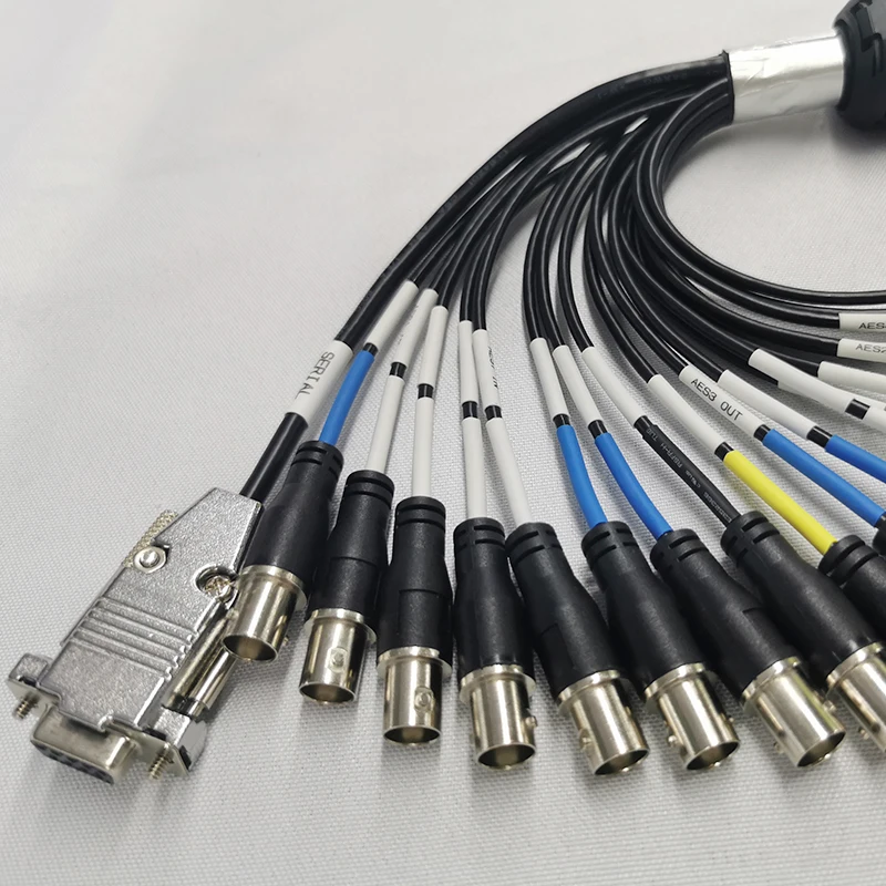 Customizable Electric Cable Assembly D-Sub Bnc cable For Industrial Medical Supports 4k And 8K