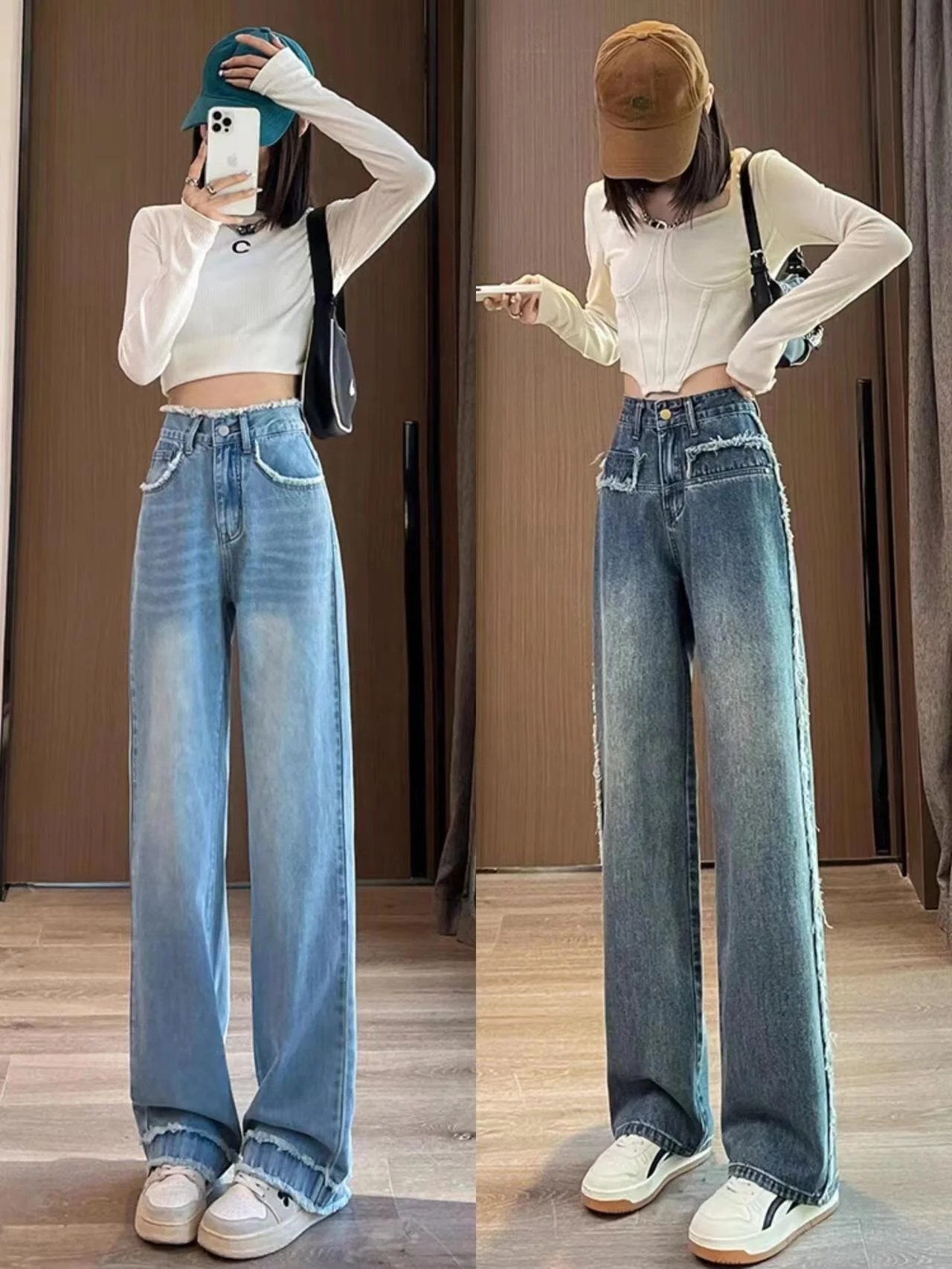 2024 Wholesale Direct Sales of New Jeans Solid Color Slim Fit Jeans for Foreign Trade in Japan and South Korea