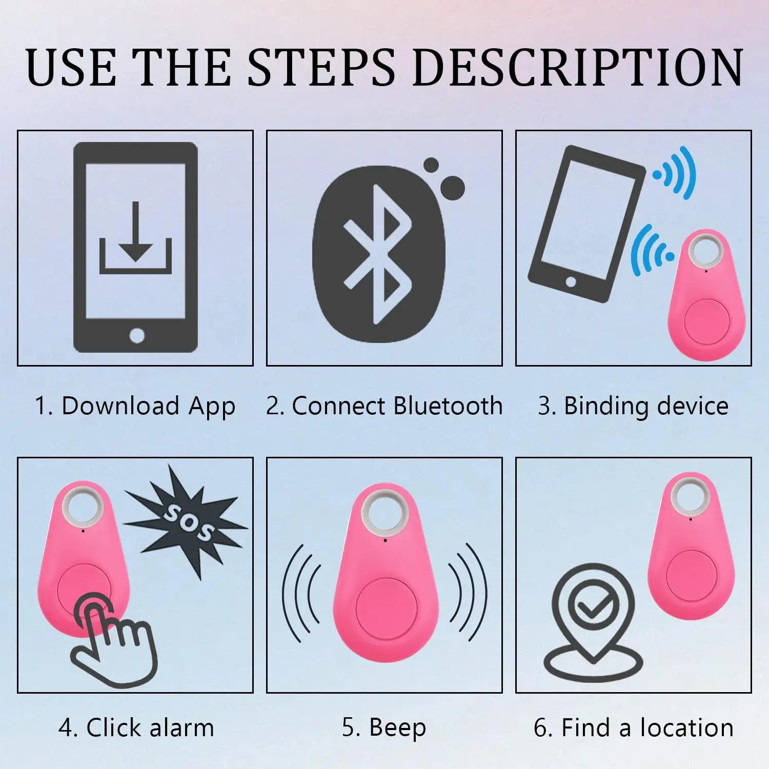 Kingtale Mini Pet GPS Tracking Device Portable Bluetooth Intelligent Anti-Lost Device for Pet Mini Pet GPS Tracking Device
