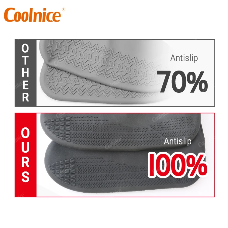 Coolnice 2022 New Waterproof Shoe Cover Reusable Rain Shoe Cover Nanotechnolog Silicone Shoe Running Cover Work Rubber Protector