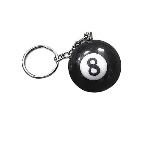 high quality Phenolic resin Billiard balls keychain 25mm Pool Ball in NO8/NO9/whiteball keyrings Billiard accessories