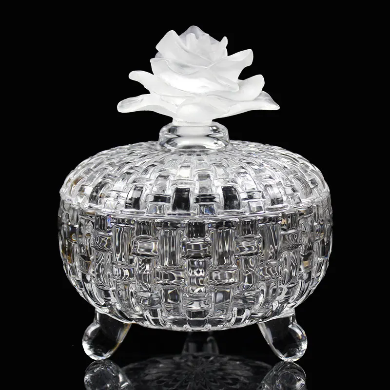 FengMing New Liuli Candy Jar 760ml Crystal Vase Candy Jar Home Decoration