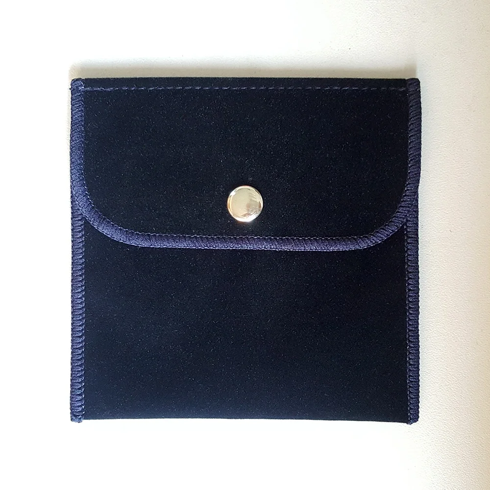 Varied Fabric Velvet Bag Flap Pouch Snap bag button closure