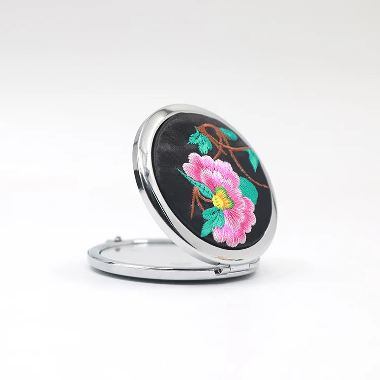 Brand new Silver hand mirror logo custom Modern with great price Hand Embroidery Mirror