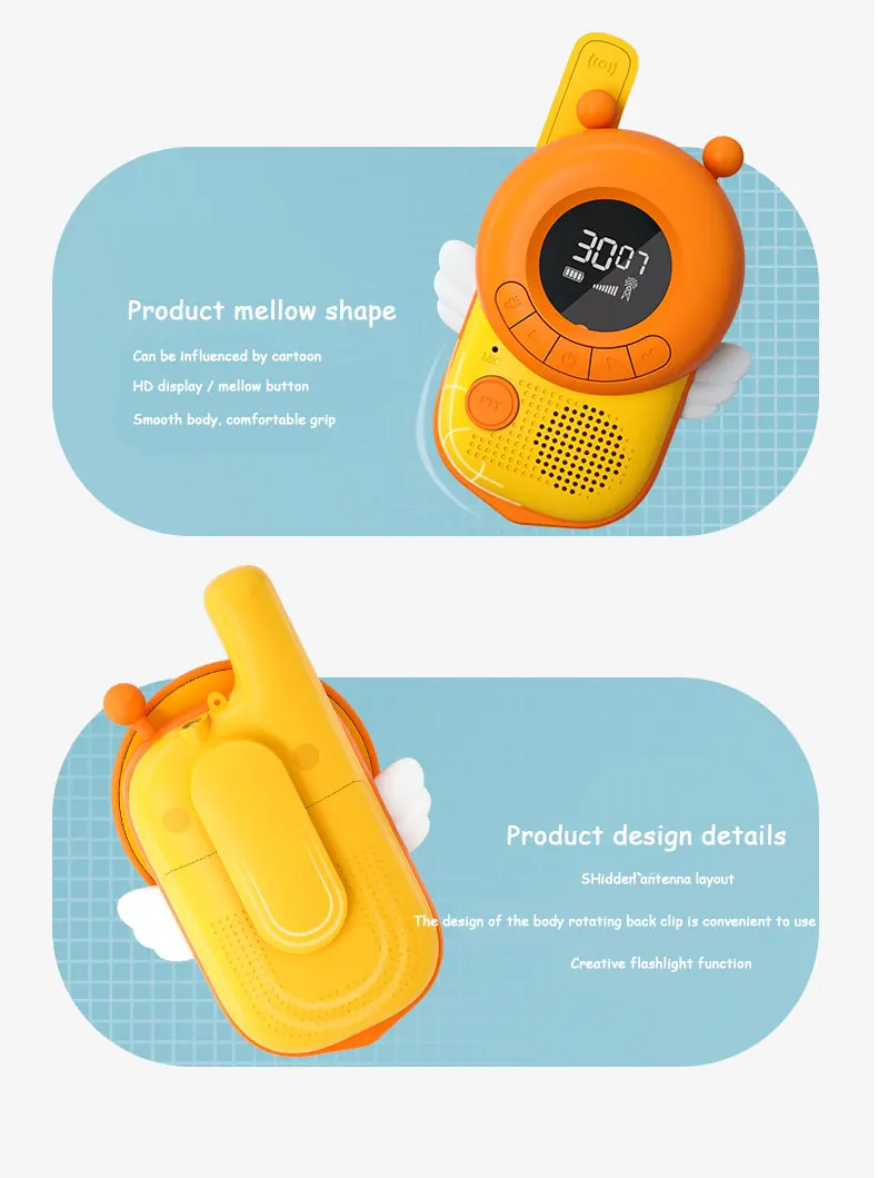 3KM range radio child interphone wireless intercom,2 packs 22 channel cell phone Walkie Talkies kids for best children gifts