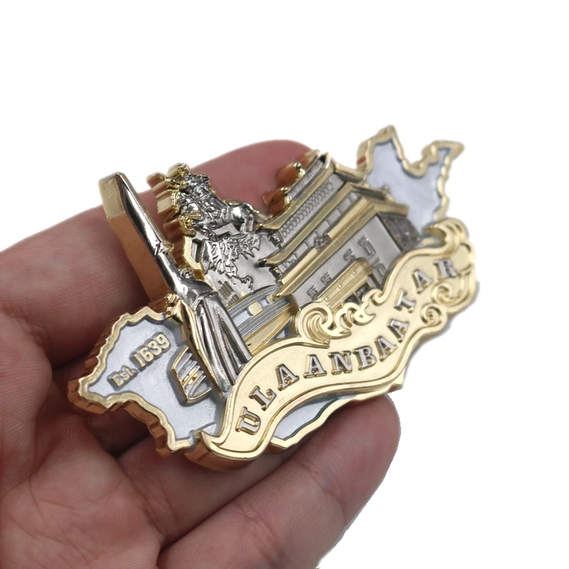 High quality new design souvenir custom engrave logo vintage design metal zinc alloy 3D fridge magnet