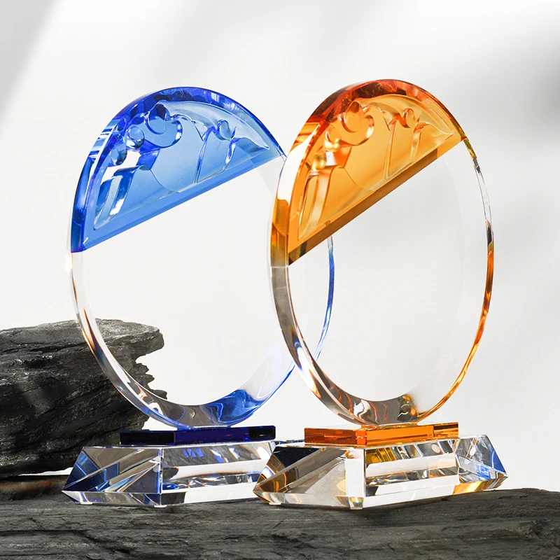 Jadevertu blue cloud award trophy for corporate gift  annual trophy trofeos Business gift