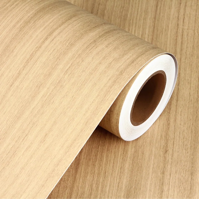 EJET DECO PVC Wooden Textured Self Adhesive Wall paper Decorative Furniture Film Designs 3d Wood Wallpaper Kitchen Decor