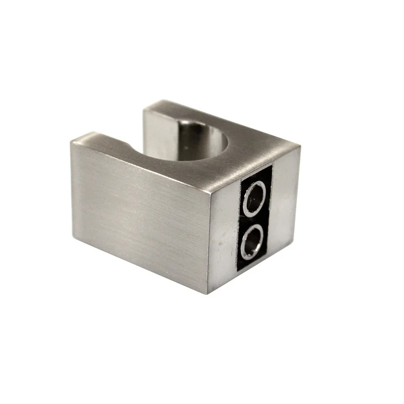 Bathroom shower head accessory removable brushed nickel square wall bracket