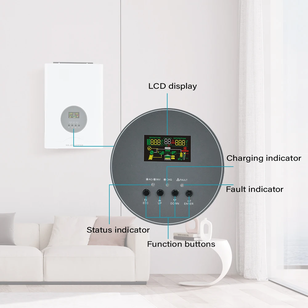 HT New Arrival 48V 150A MPPT dc to ac solar inverter off grid solar 3kw 4kw 5kw hybrid inverter wholesale Price