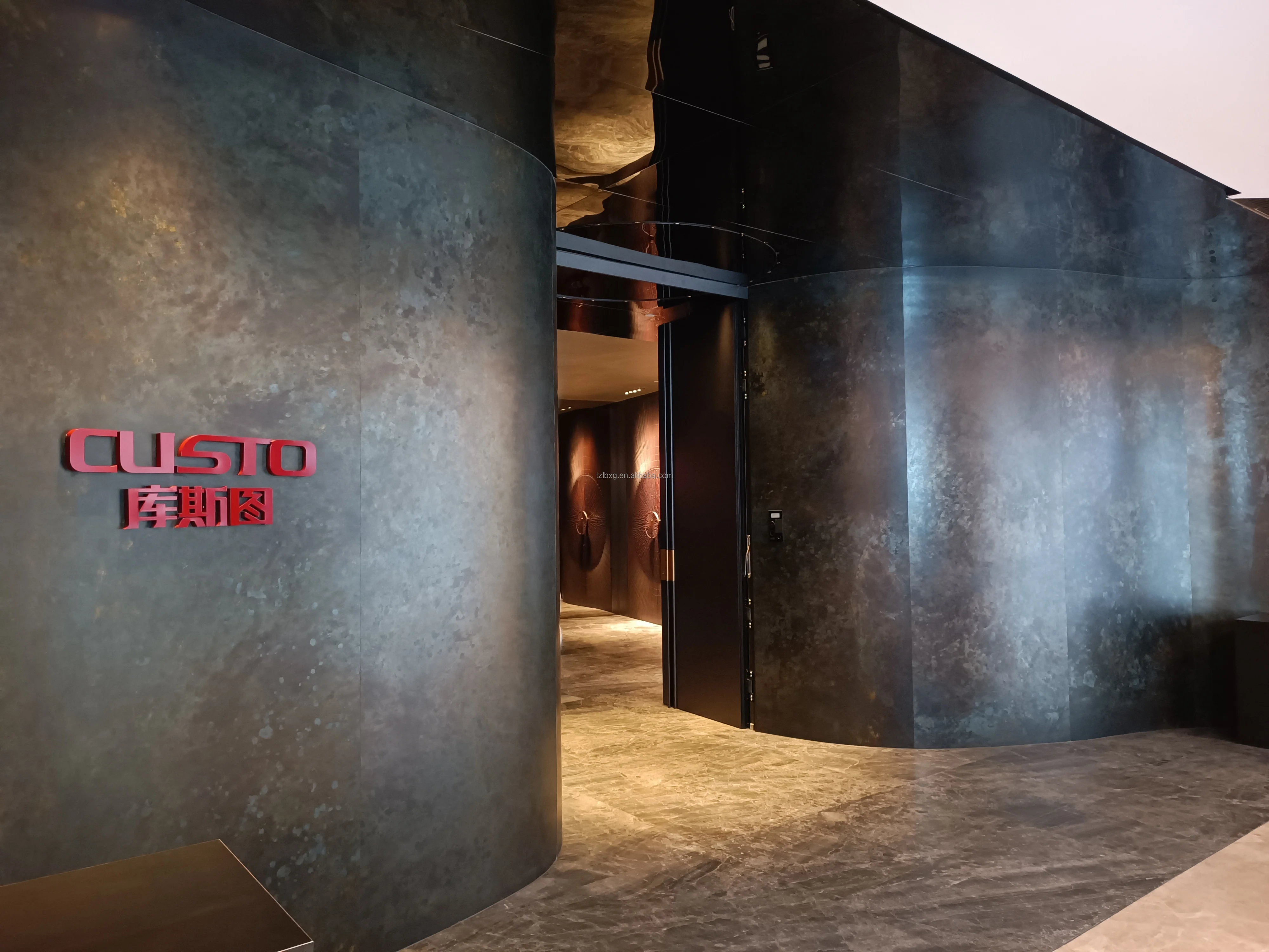 Stainless Steel Background Wall Decorative Board TZL Hotel Clubhouse TV Background Wall