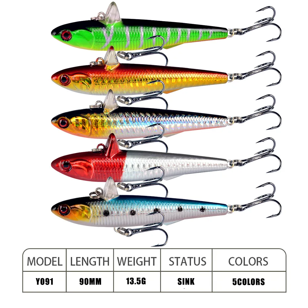 Jetshark 9cm 13.5g 5 Colors Super long throw High-quality Sinking Bait New cash ABS false lure hard Pencil Fishing Lures