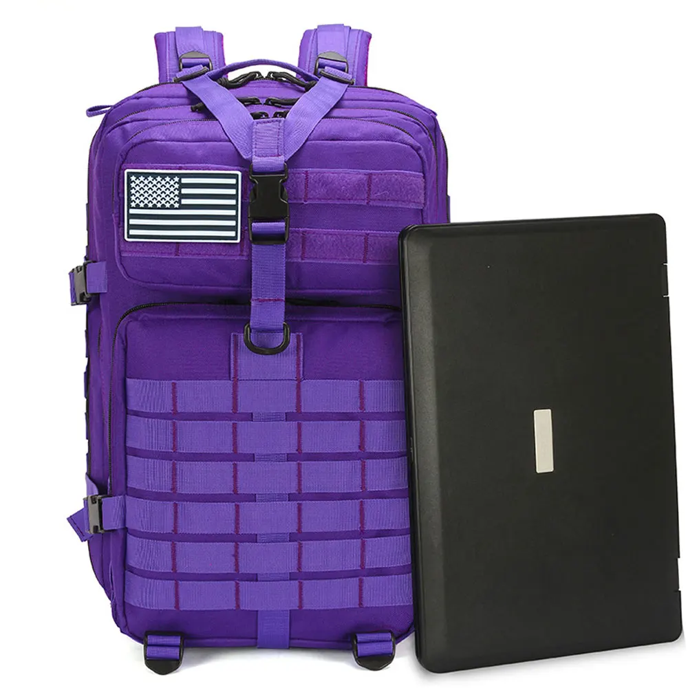 Mens Wholesale Custom 45L MOLLE System 3 Days Bag Out Bag Assault Hiking Backpack