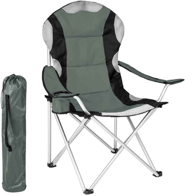 Foldable Aluminium Beach Chair with Armrests