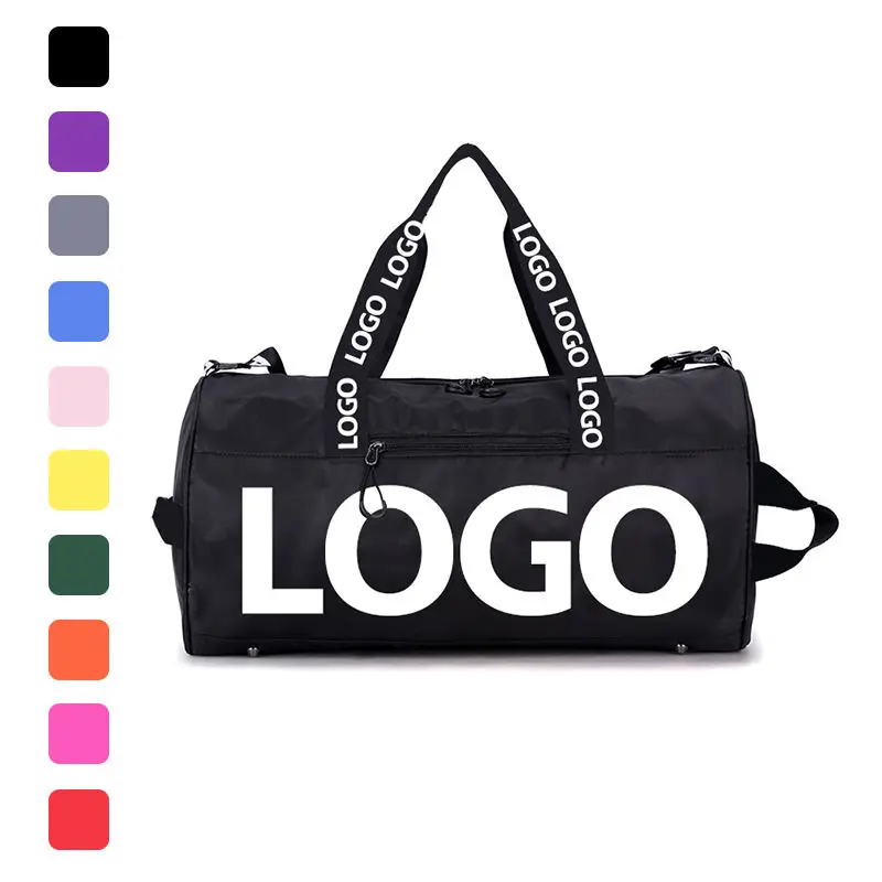 Wholesale Custom Fashion Logo Foldable Sport Gym Women Mens Waterproof Travel Duffel Bag Pink Duffel Bag Duffle Bag