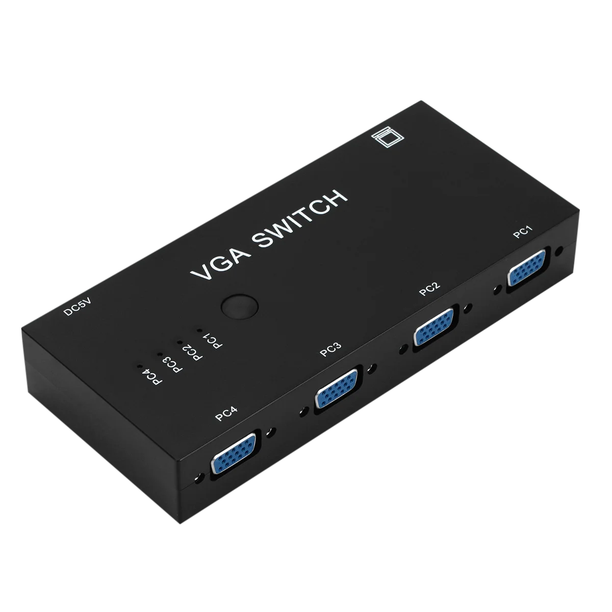 
VGA switch 4 input in 1 output kvm switch Support VGA, XVGA, SVGA, UXGA and Multisync display 