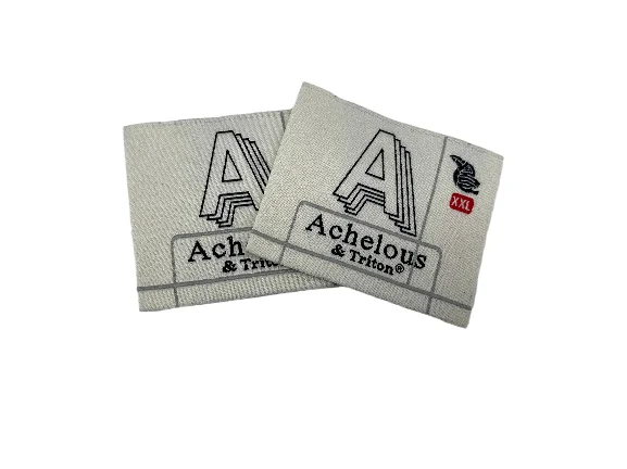 Washable Hologram Sticker For Clothes  Adhesive Woven Label  Textile Woven Label End Folded For Clothes  Woven Label Logo