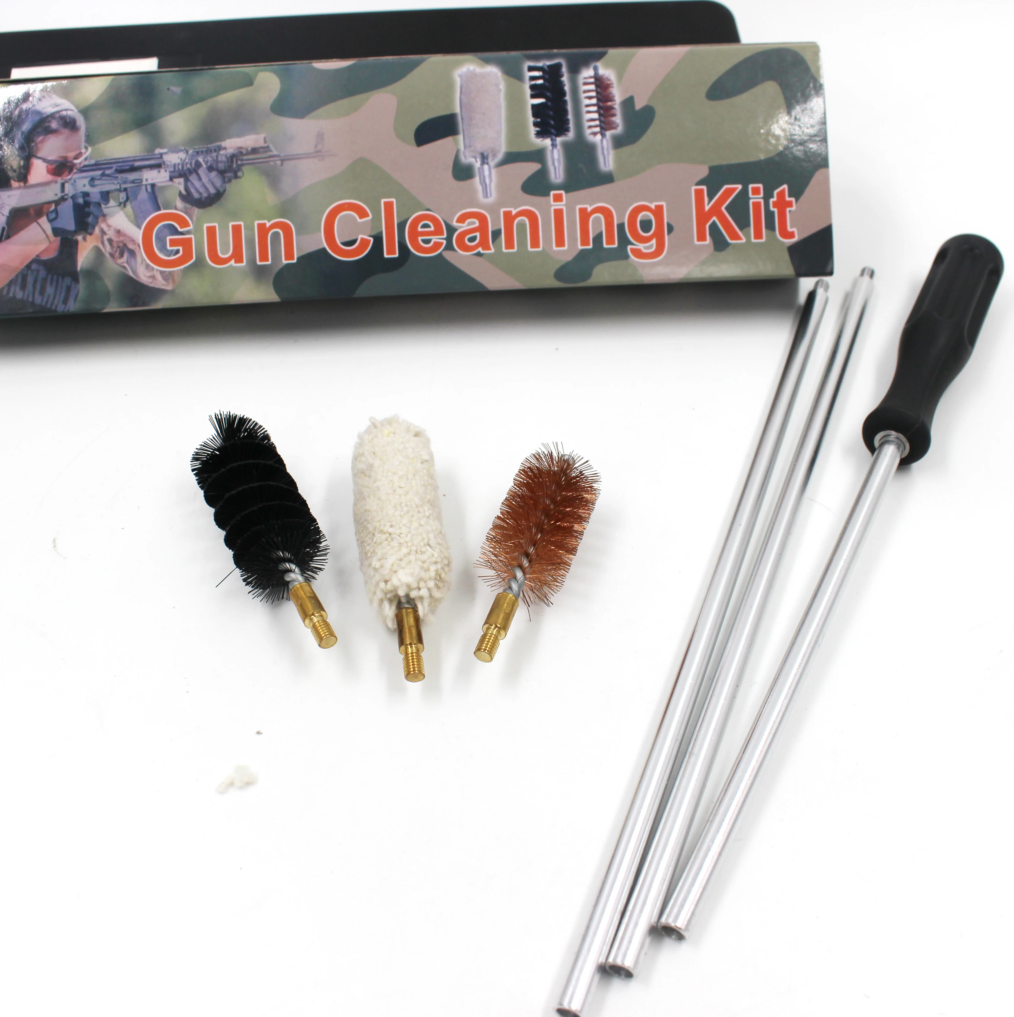 7pcs 12ga Gun Cleaning Kit In plastic case Nylon brush cotton brush barrel cleaning set