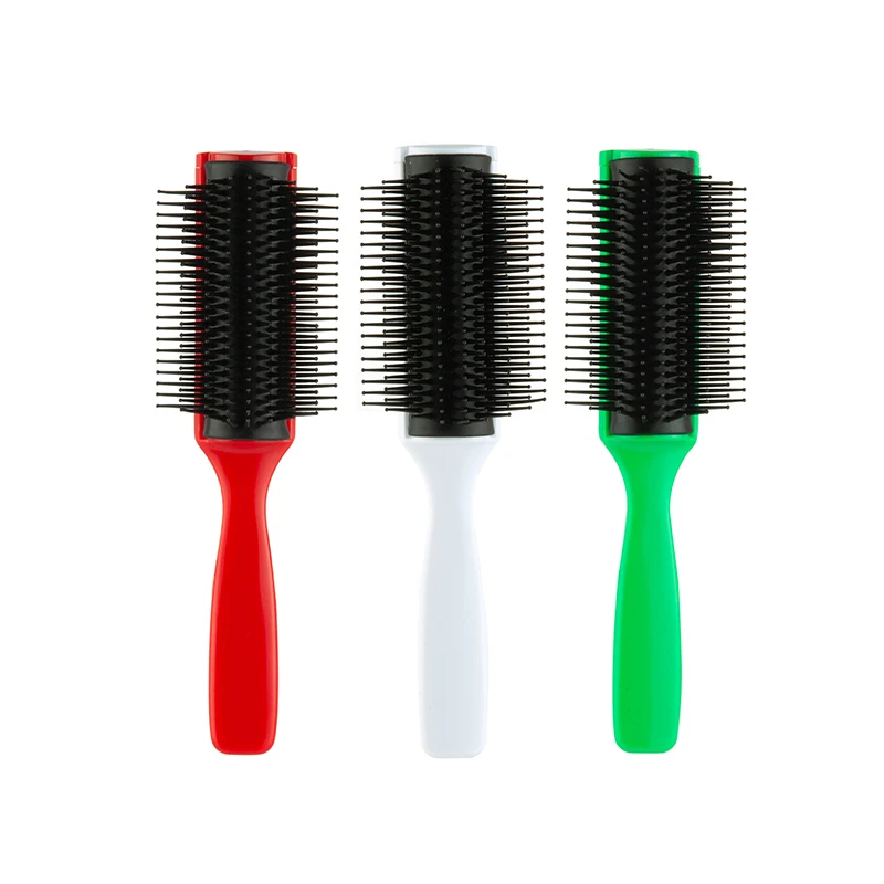2021 Hot sales Best Wholesale Custom logo 9 Rows Detangler Comb Styling Curly Salon Vent Wet Detangling Barber Denman Hair Brush