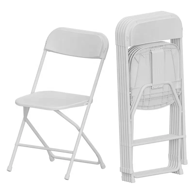 Factory Hot Sale Wholesale 45*45*80CM Plastic White Folding Chair for Events