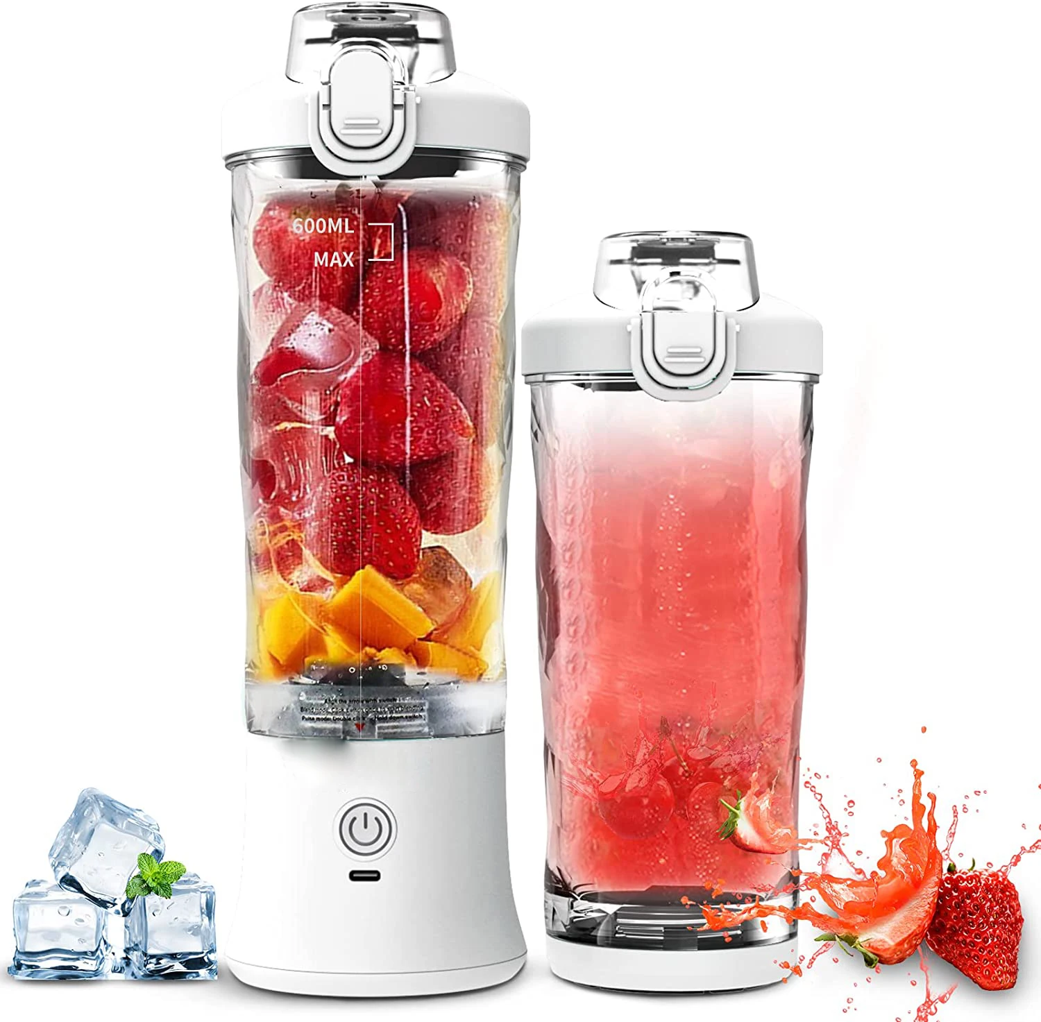 IP66 Waterproof Fruit Juice Mixer 600ML Portable Juicer Blender Smoothies Mini Juicer Cup Rechargeable