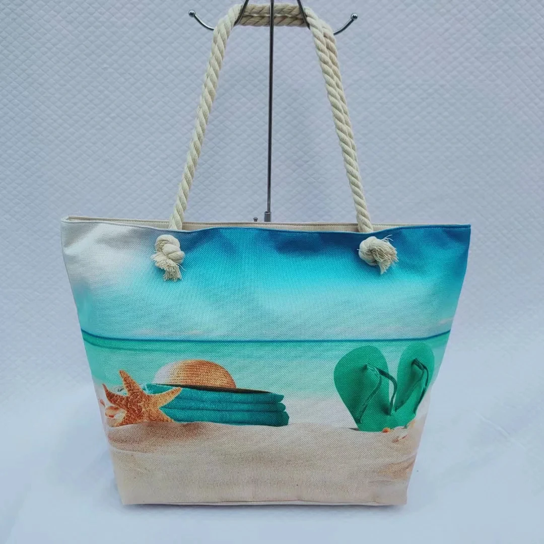 Fashion Folding Women Big Size Handbag Tote Ladies Casual Flower Printing Canvas Graffiti Shoulder Bag Beach Bolsa Feminina