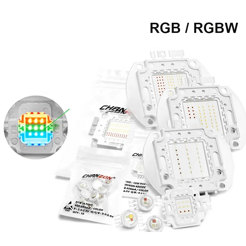 CHANZON светодиодные лампы высокой мощности чип RGB RGBW PCB SMD 1 Вт 3 4 10 20 30 50 100 красный зеленый синий белый