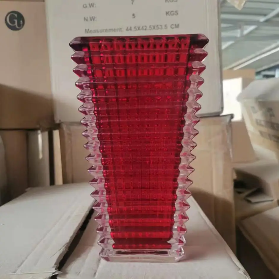 Machine Made Living Room Decor Heavy Flower Arrangement Crystal Mosaic Glass Vase