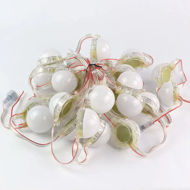 Декоративная RGB-лампа 16703ic 30 мм 12 В постоянного тока smd3535 Пиксельная лампа с крышкой из молочного поликарбоната лампочки для DJ-будки управления музыкой в клубе